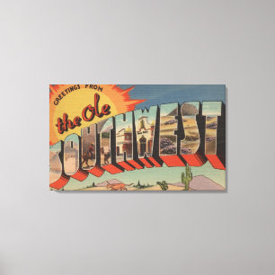 Lienzo Saludos del sudoeste viejo