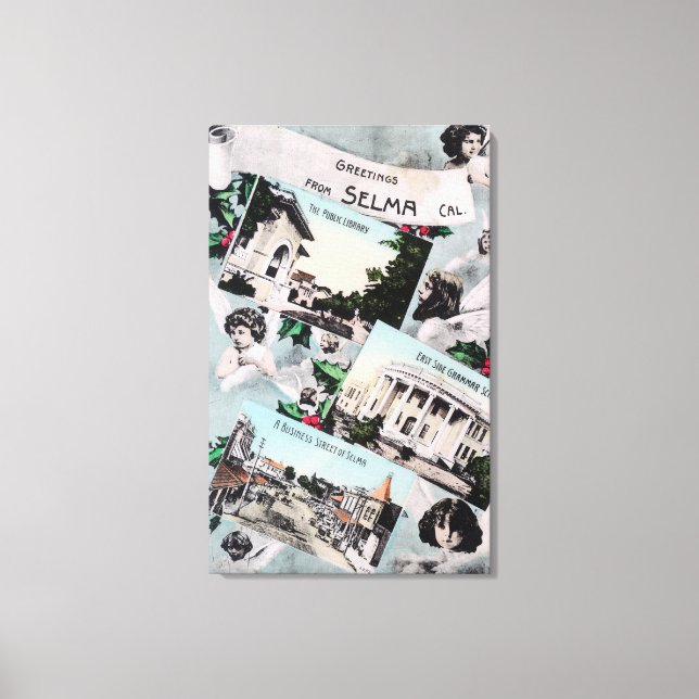 Lienzo Saludos desde con vistas escénicasSelma, CA (Anverso)