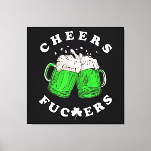 Lienzo Saludos Día de San Patricio Bebida de Cerveza Dive