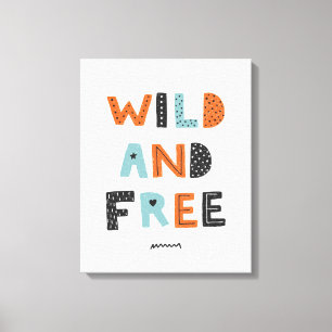 Lienzo Salvaje y libre Cartas de Doodle