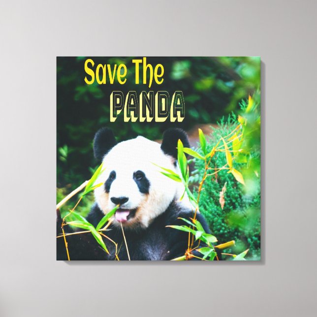 Lienzo Salvar el Panda (Anverso)