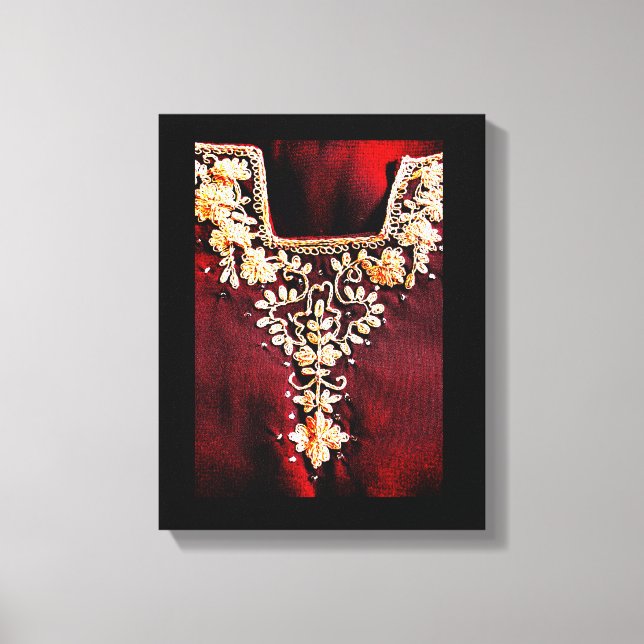 Lienzo Salwar Kameez Embroidery (Anverso)