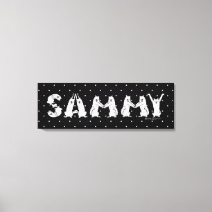 Lienzo Sammy en letras samoyadas