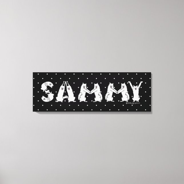 Lienzo Sammy en letras samoyadas (Anverso)