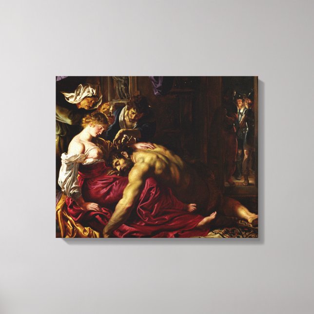Lienzo Samson y Delilah por Peter Paul Rubens (Anverso)
