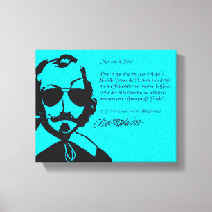 Lienzo Samuel Champlain Hipster texto del futuro+gafas