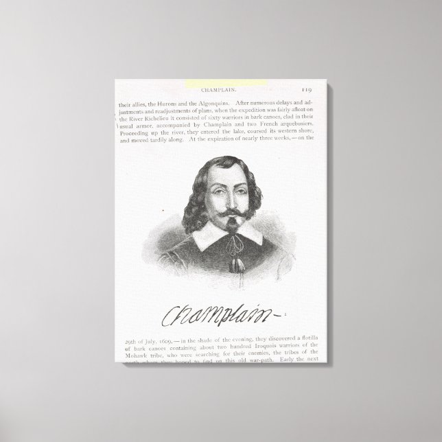 Lienzo Samuel de Champlain (Anverso)