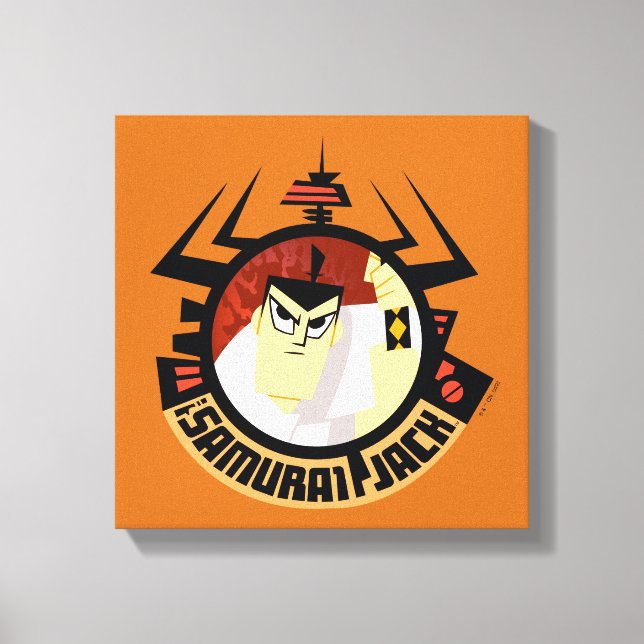 Lienzo Samurai Jack En El Marco Futurista De Aku (Anverso)