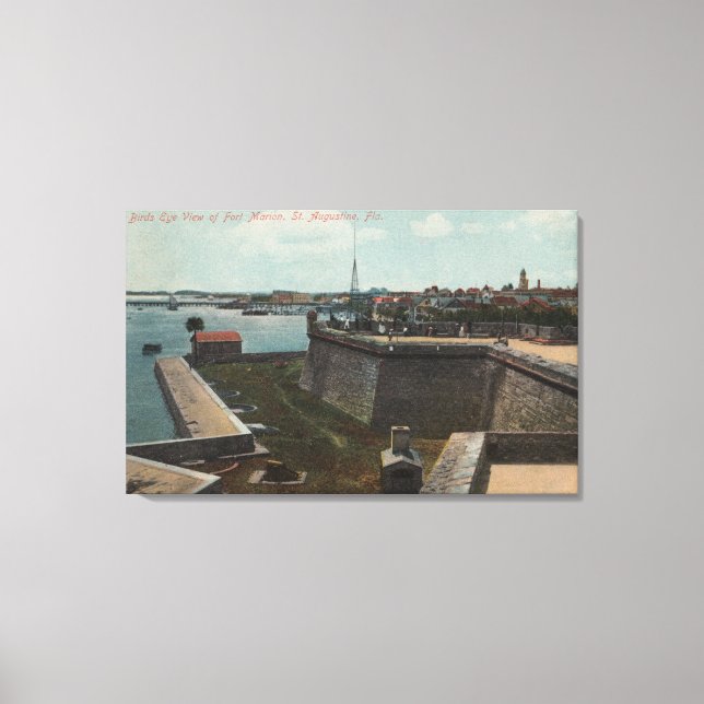 Lienzo San Agustín, Florida - Aérea de Ft. Marion (Anverso)