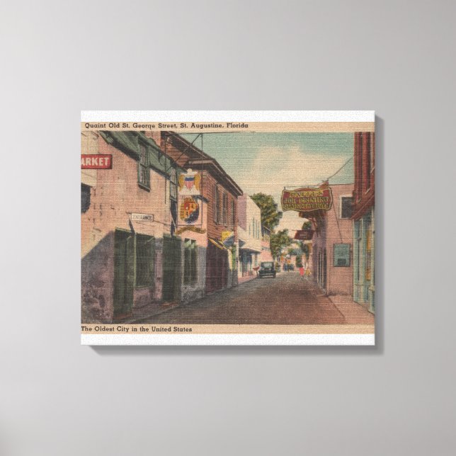Lienzo San Agustín, Florida - Vista de la calle San Jorge (Anverso)