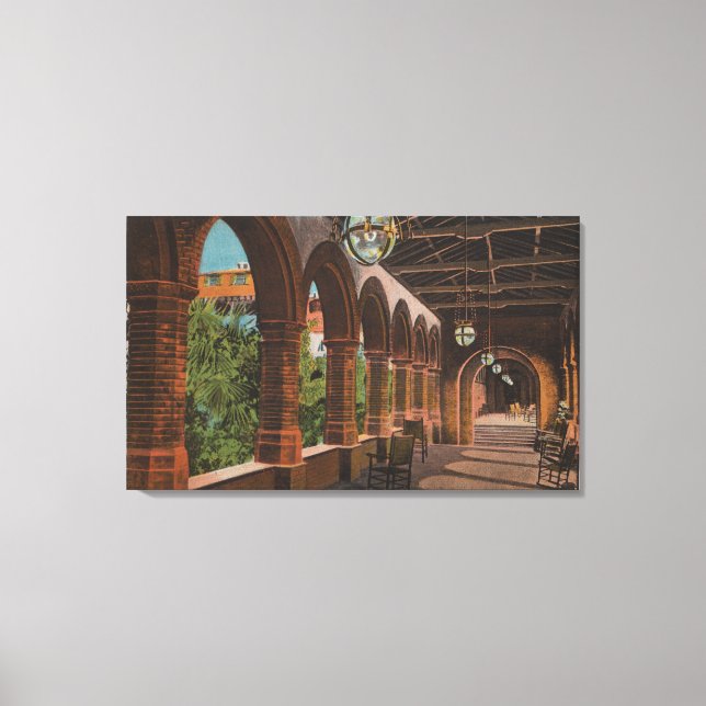 Lienzo San Agustín, Florida - Vista del Hotel Ponce de (Anverso)