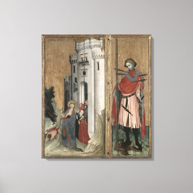 Lienzo San Andrés persiguiendo demonios desde la ciudad (Anverso)