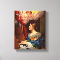 San Cecilia con músico de ángeles