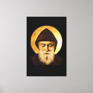Lienzo San Charbel Makhlouf (40" x 60") TAMAÑO-IGLESIA