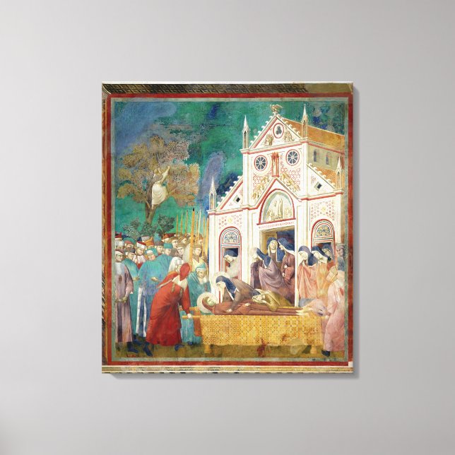 Lienzo San Clare abraza el cuerpo de San Francisco (Anverso)