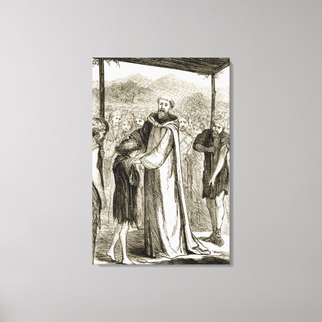 Lienzo San Columba bendice a un muchacho salvaje, de 'The (Anverso)