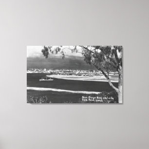 Lienzo San Diego, bahía de CA y ciudad del Point Loma