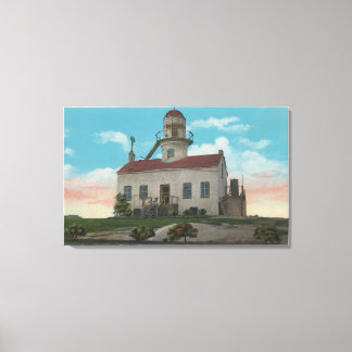 Lienzo San Diego, CA - Antiguo faro español en