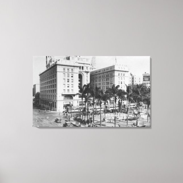 Lienzo San Diego, CA City View of US Grant Hotel (Anverso)
