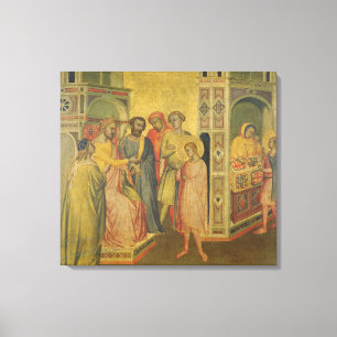 Lienzo San Eligio antes del Rey Clothar, c.1365 (aceite s