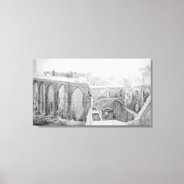 Lienzo San Esteban, Casa de los Lores después del incendi (Anverso)