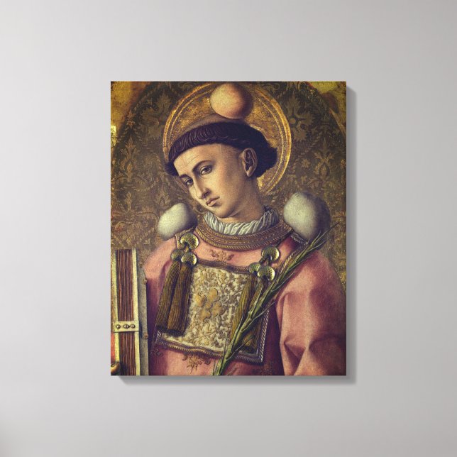 Lienzo San Esteban (por Carlo Crivelli, 1476) (Anverso)