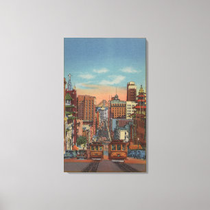 Lienzo San Francisco, CA - teleféricos que suben