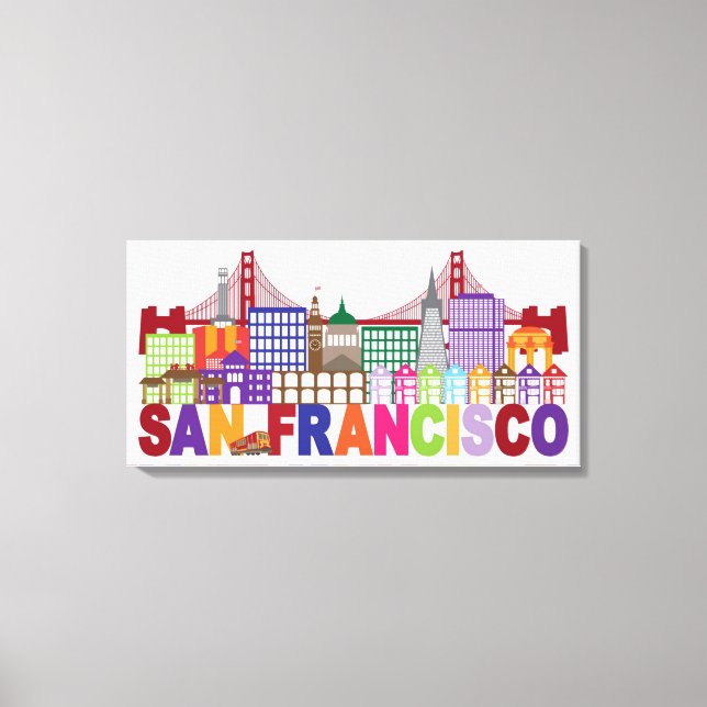 Lienzo San Francisco, California | Diseño tipográfico (Anverso)