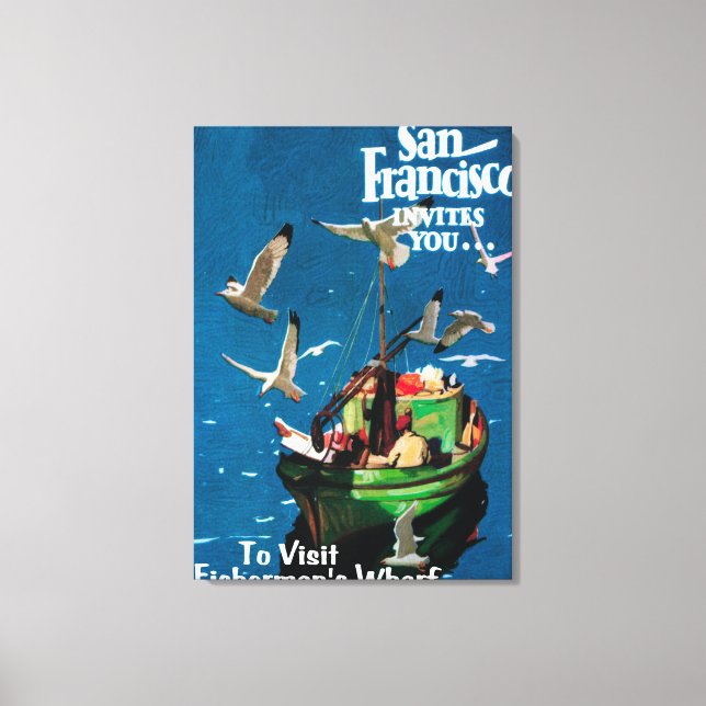 Lienzo San Francisco, California Fisherman's Wharf (Anverso)