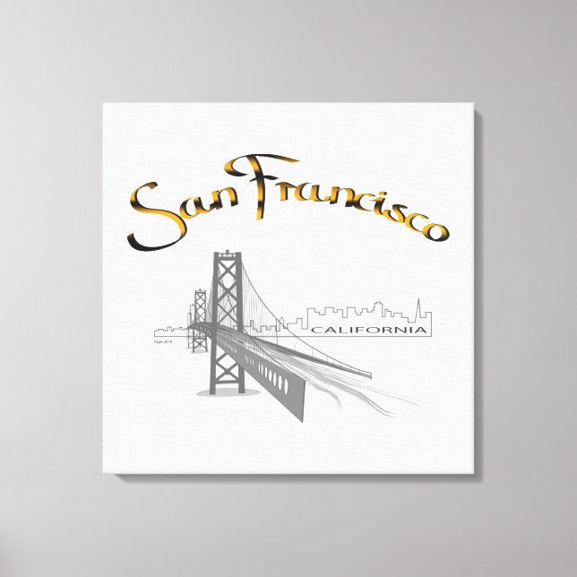 Lienzo San Francisco, California Grey Gold (Anverso)