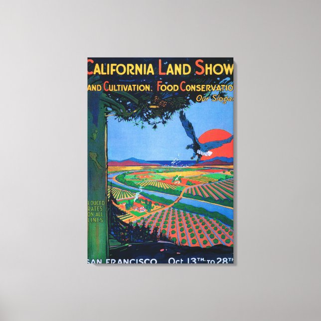 Lienzo San Francisco, California Land Show (Anverso)