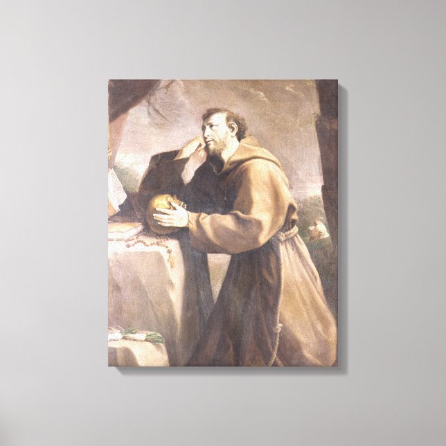 Lienzo San Francisco de Asís en la oración (Anverso)