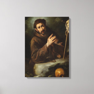 Lienzo San Francisco en la oración (fe cristiana)
