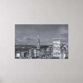 Lienzo San Francisco Nighttime bw