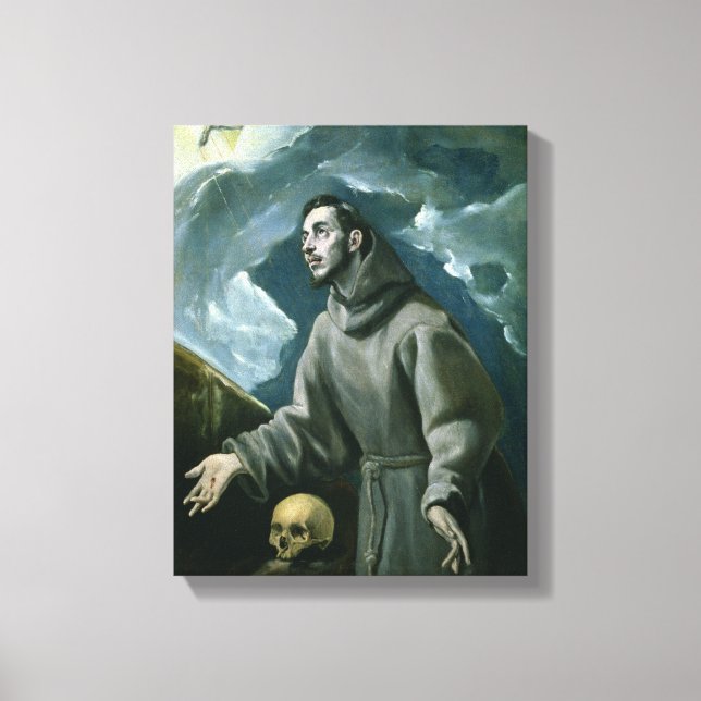 Lienzo San Francisco recibe el Stigmata (aceite sobre lie (Anverso)