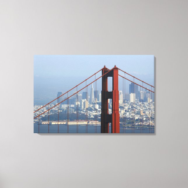 Lienzo San Francisco vio el puente Golden Gate. (Anverso)