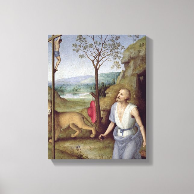Lienzo San Jerome en el desierto, c.1499-1502 (Anverso)