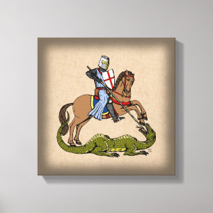 Lienzo San Jorge del siglo XIII y el dragón