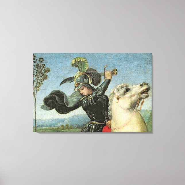 Lienzo San Jorge luchando con el dragón (Anverso)