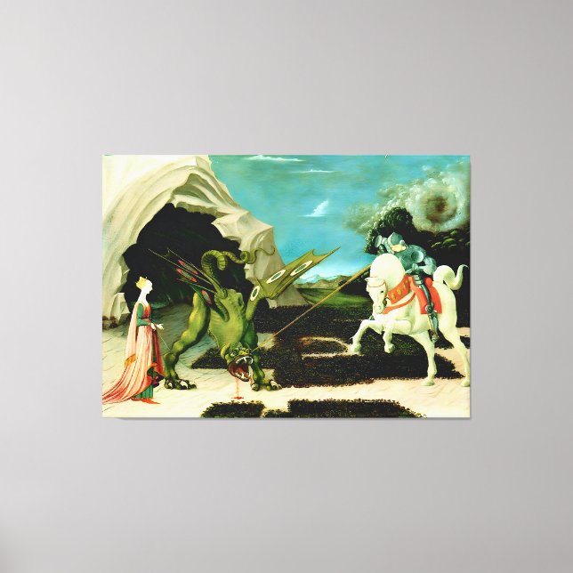 Lienzo San Jorge medieval y el dragón (Anverso)