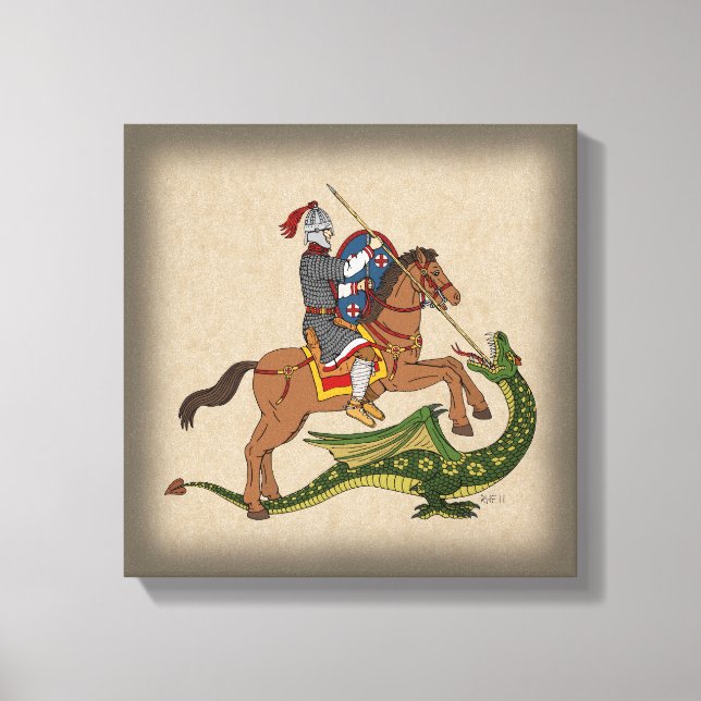 Lienzo San Jorge romano y el dragón (Anverso)