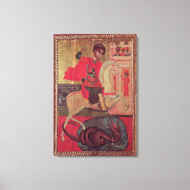 Lienzo San Jorge y el Dragón, 1667 (Anverso)