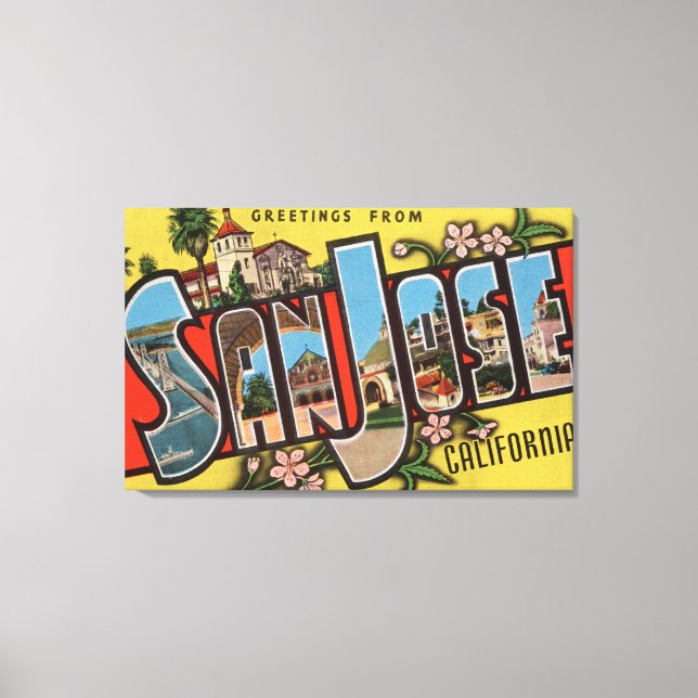 Lienzo San José, CaliforniaEscenas de letras grandes 2 (Anverso)