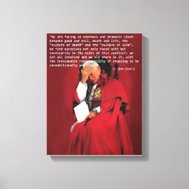 Lienzo San Juan Pablo II sobre la vida.