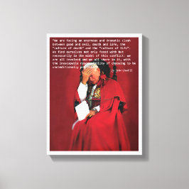 Lienzo San Juan Pablo II sobre la vida.