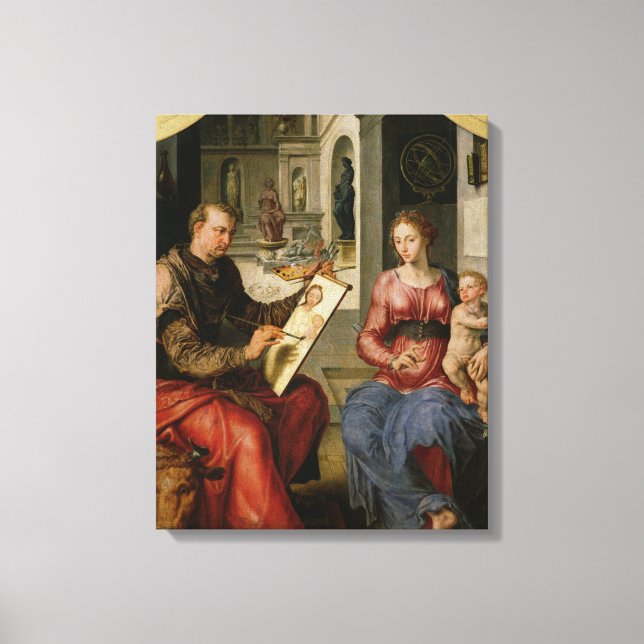 Lienzo San Lucas pintando la Virgen, c.1545 (Anverso)