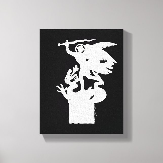 Lienzo San Miguel y Dragón (en blanco) (Anverso)