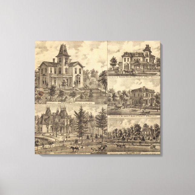 Lienzo San Pablo, Minnesota Lithograph (Anverso)