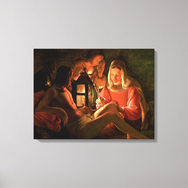 Lienzo San Sebastián atendido por la Sagrada Mujer (aceit (Anverso)