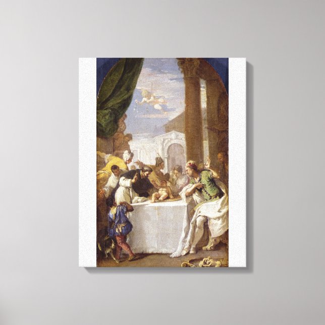 Lienzo San Vicente Ferrer haciendo un milagro (Anverso)